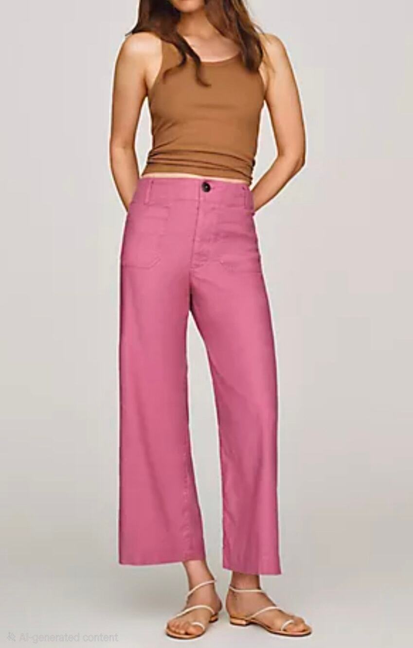 Maeve x Anthropologie Colette Magic Fabric Crop Wide-Leg Pants. Size 29 Ret $120
